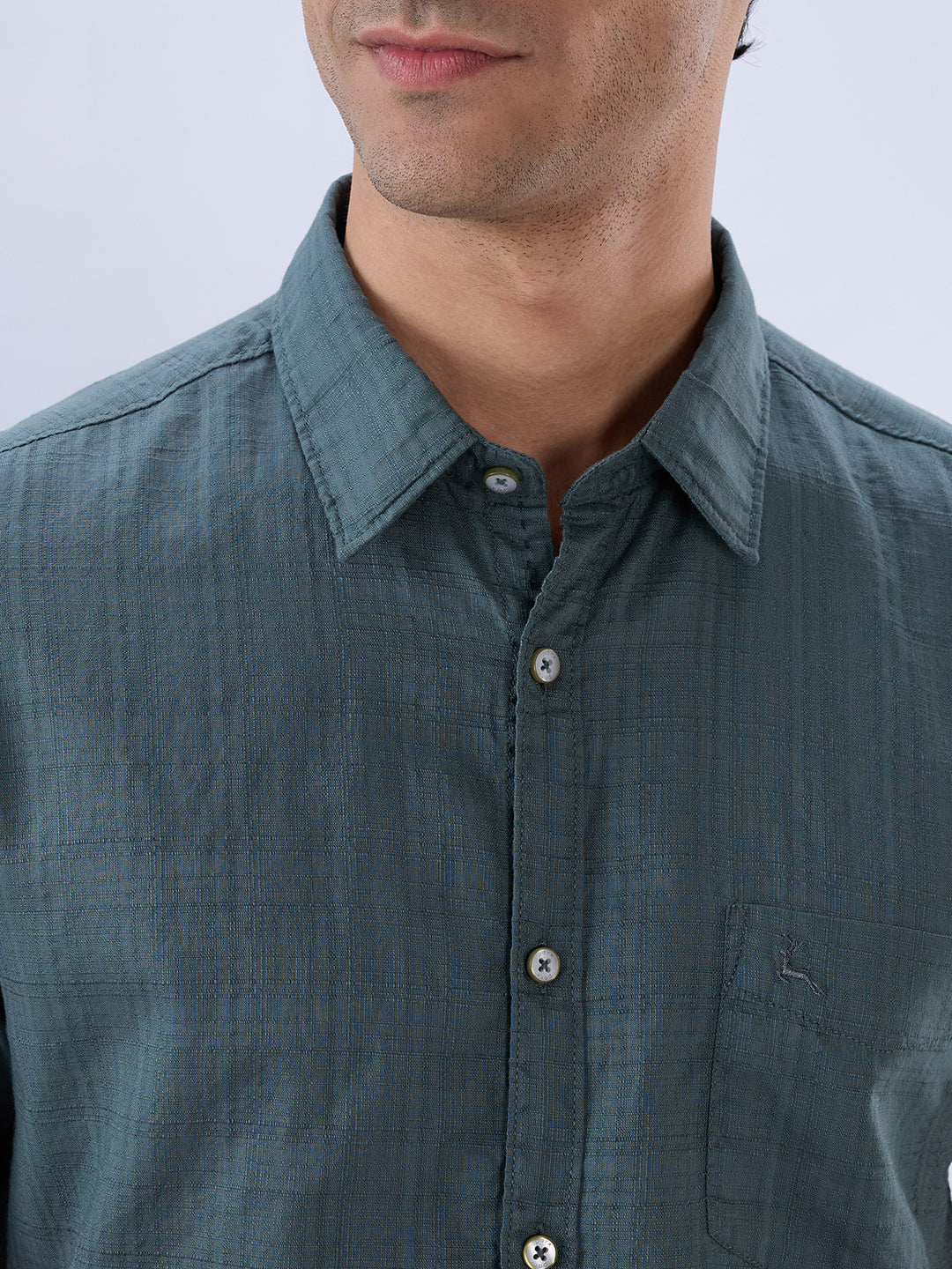 Parx Green Casual Shirt