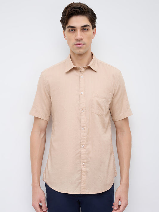 Parx Brown Casual Shirt