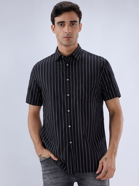 Parx Black Casual Shirt