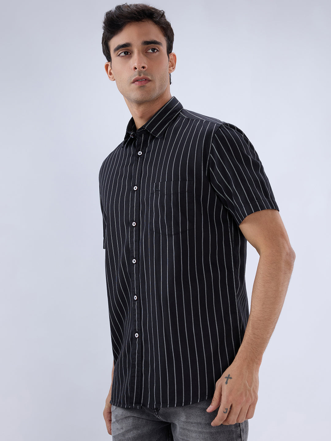 Parx Black Casual Shirt