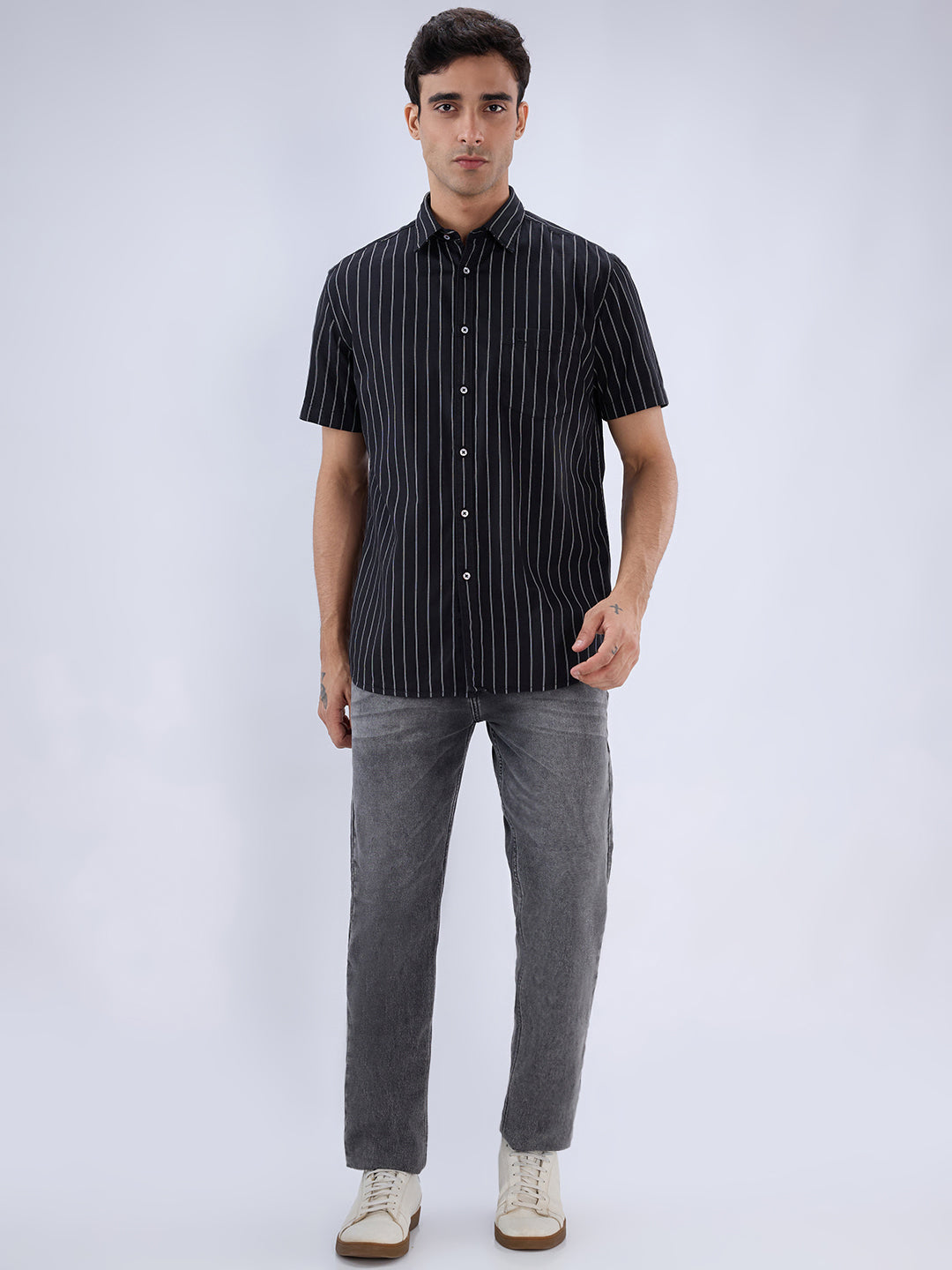 Parx Black Casual Shirt