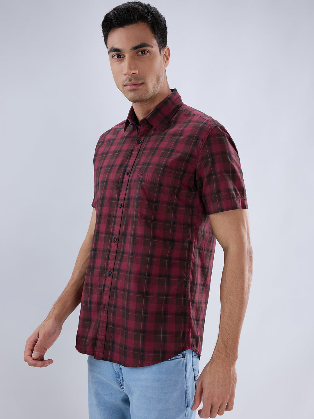 Parx Maroon Casual Shirt