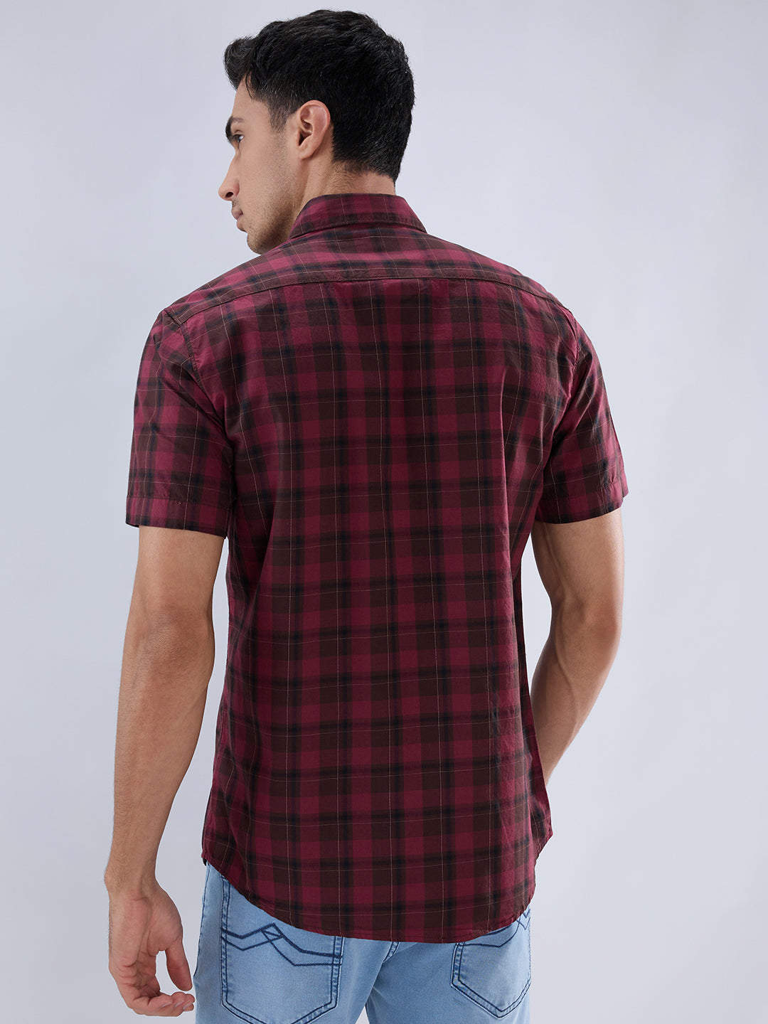 Parx Maroon Casual Shirt