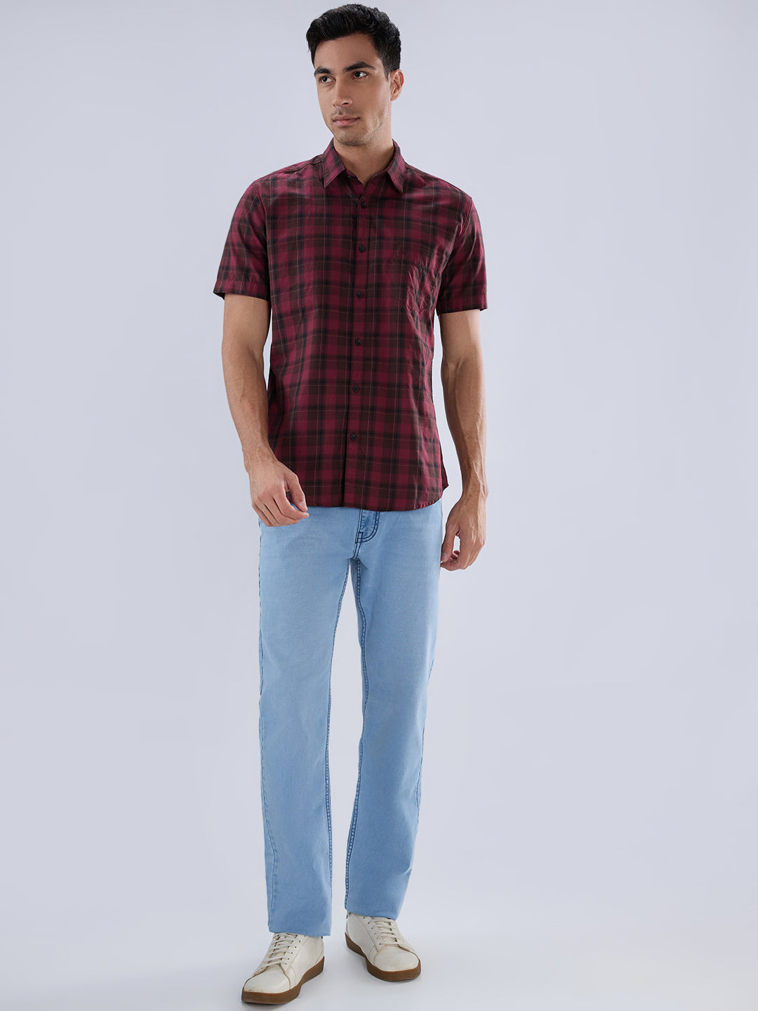 Parx Maroon Casual Shirt