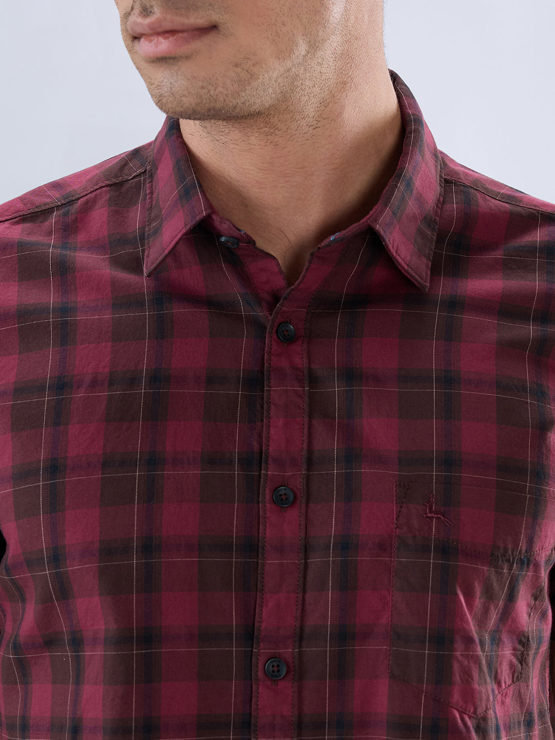 Parx Maroon Casual Shirt