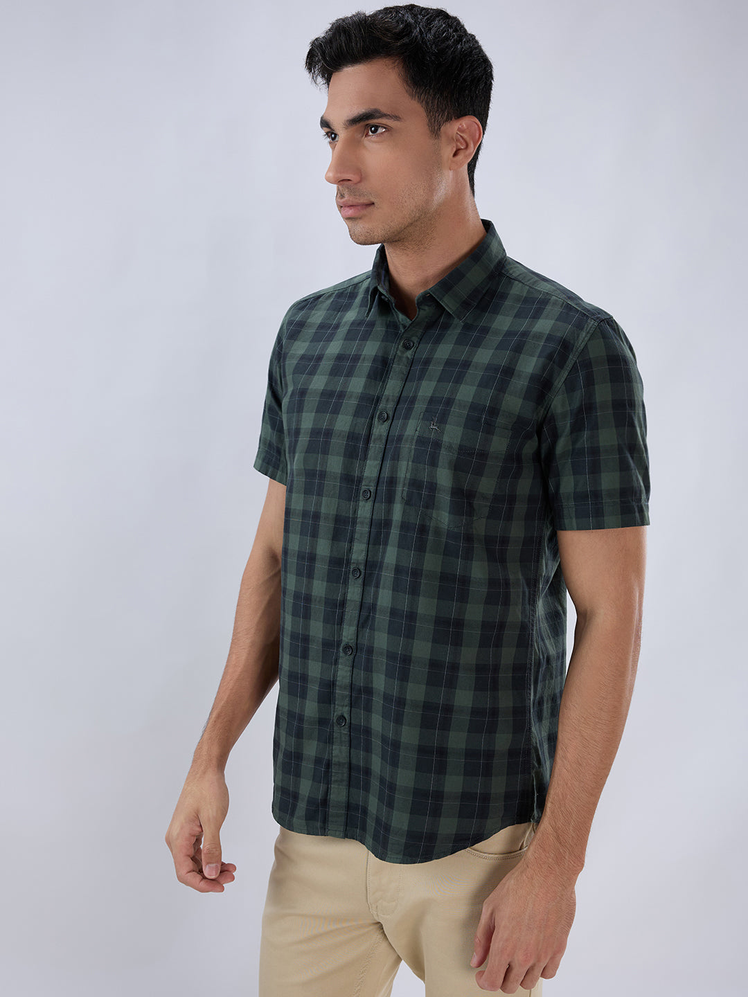 Parx Green Casual Shirt