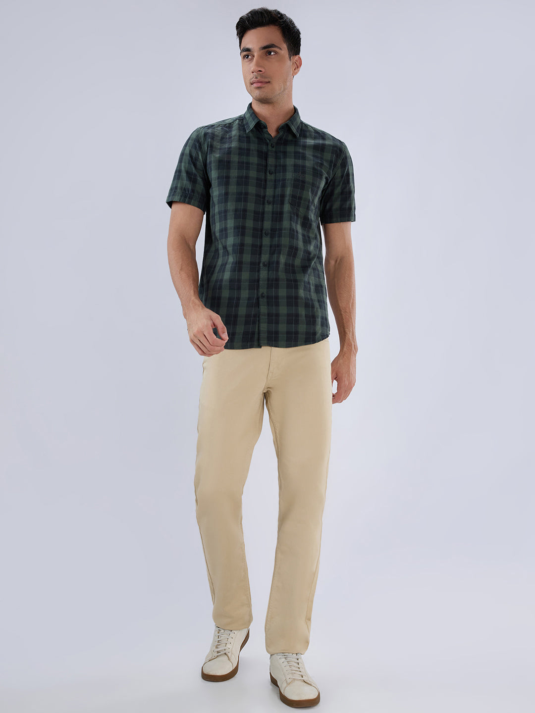 Parx Green Casual Shirt