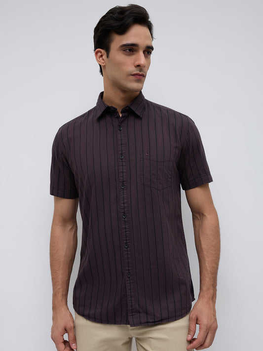 Parx Maroon Casual Shirt