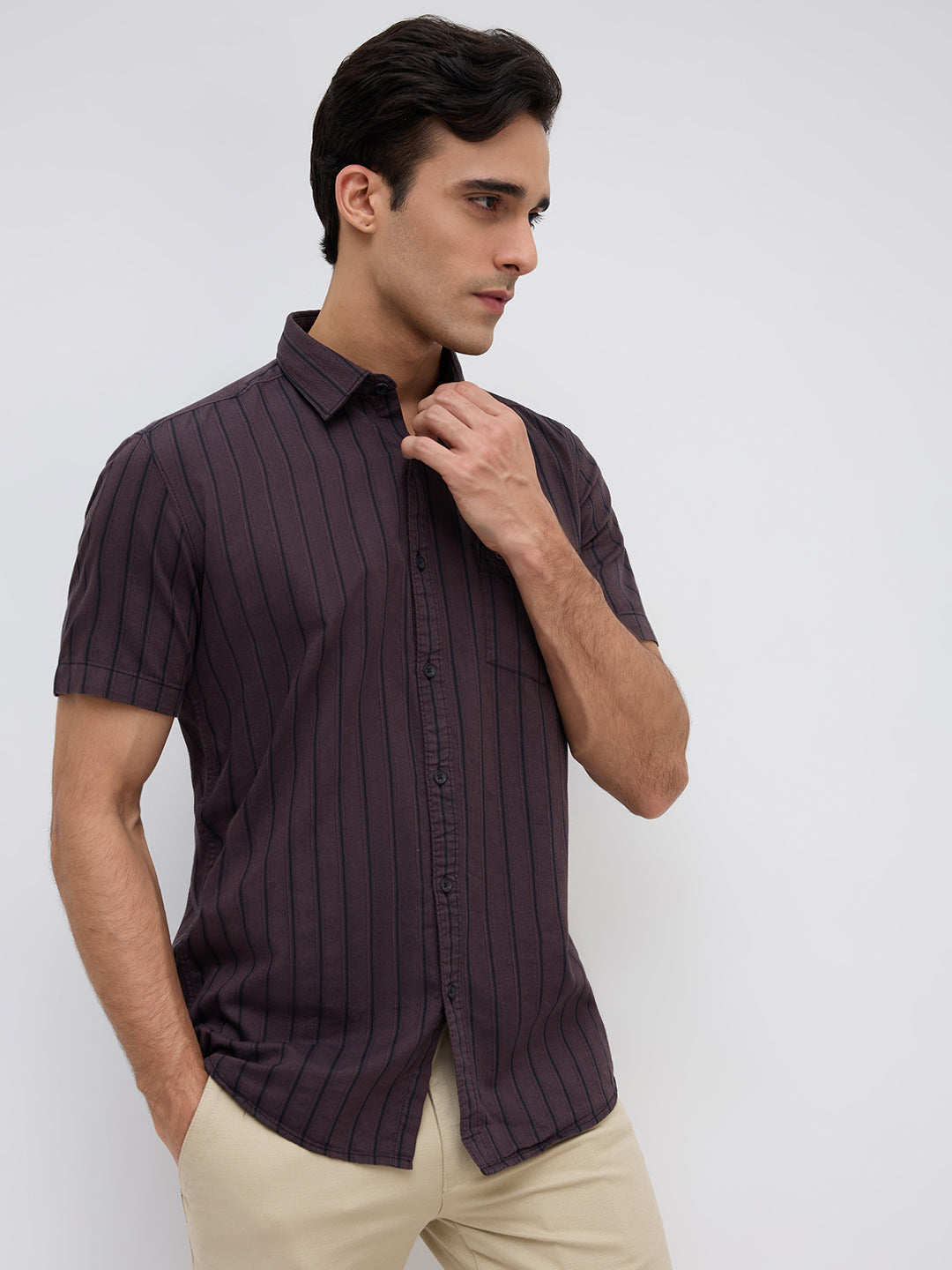 Parx Maroon Casual Shirt