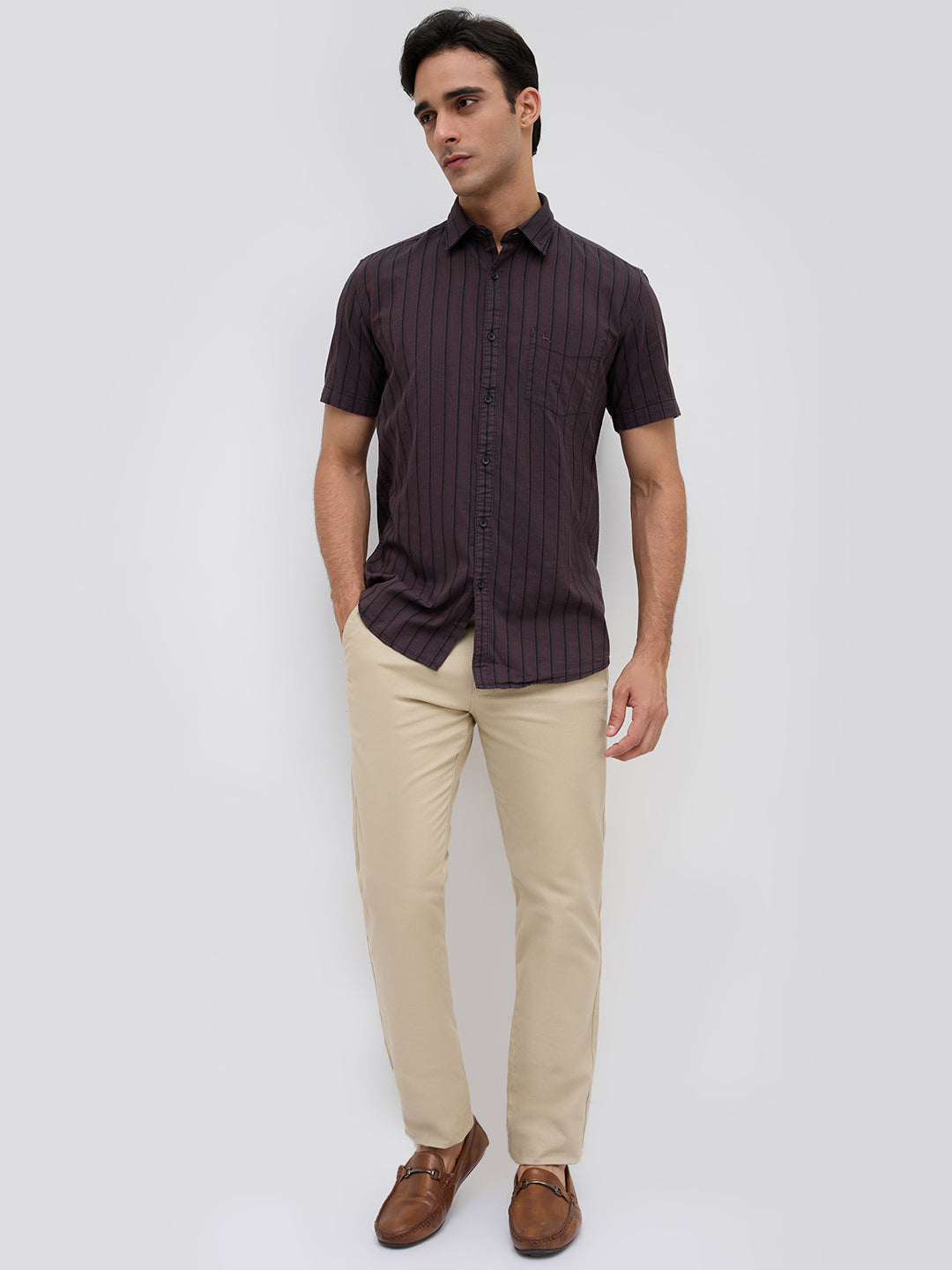 Parx Maroon Casual Shirt