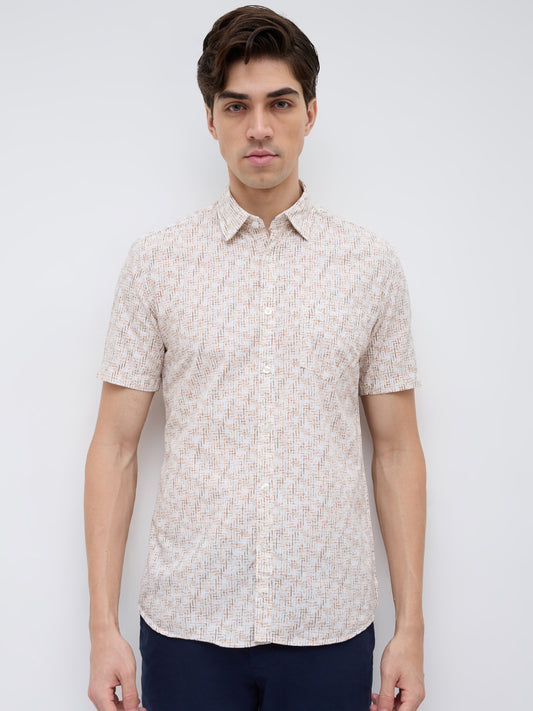 Parx Orange Casual Shirt