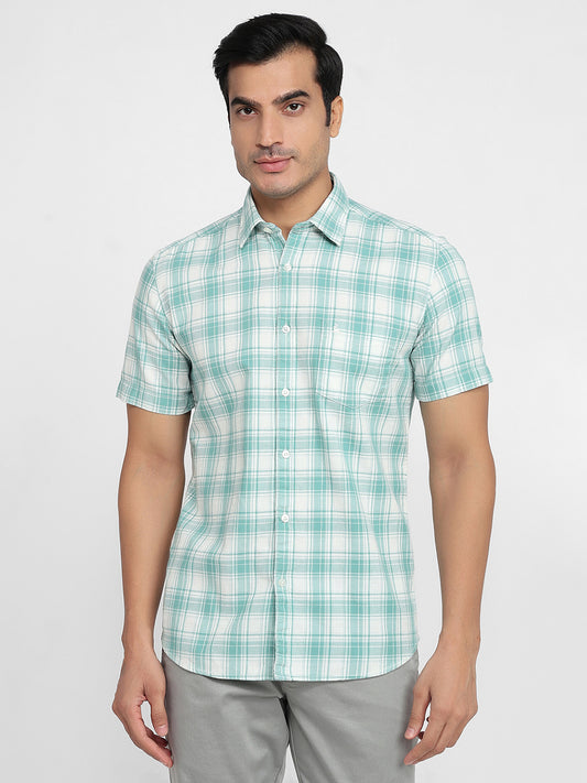 Parx Green Casual Shirt