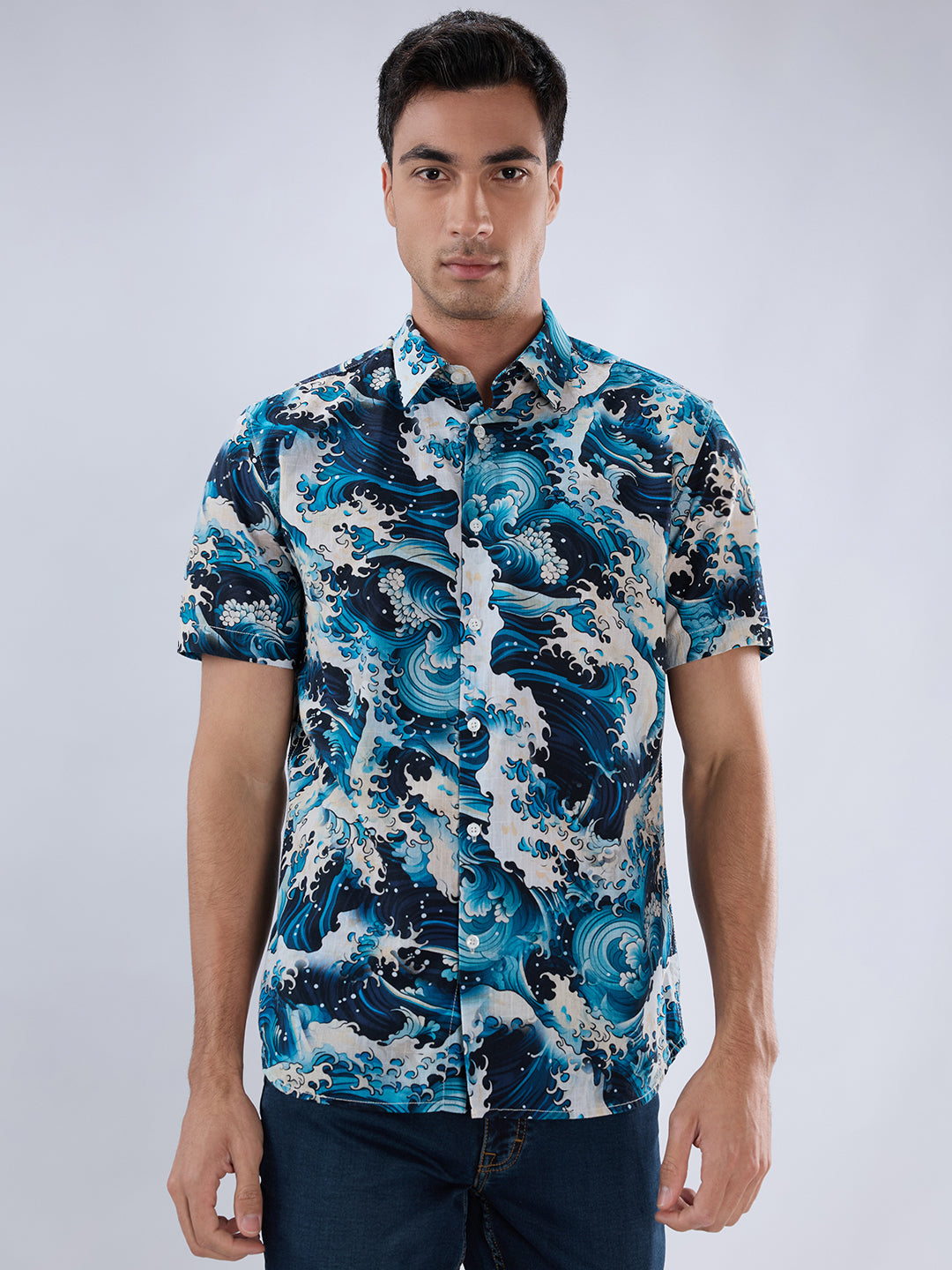 Parx Green Casual Shirt
