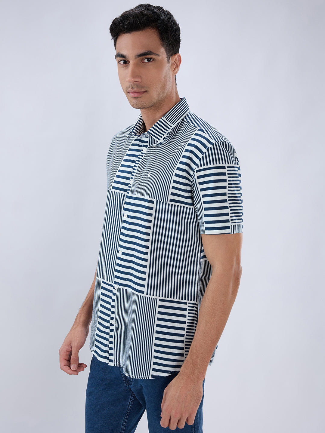 Parx Blue Casual Shirt