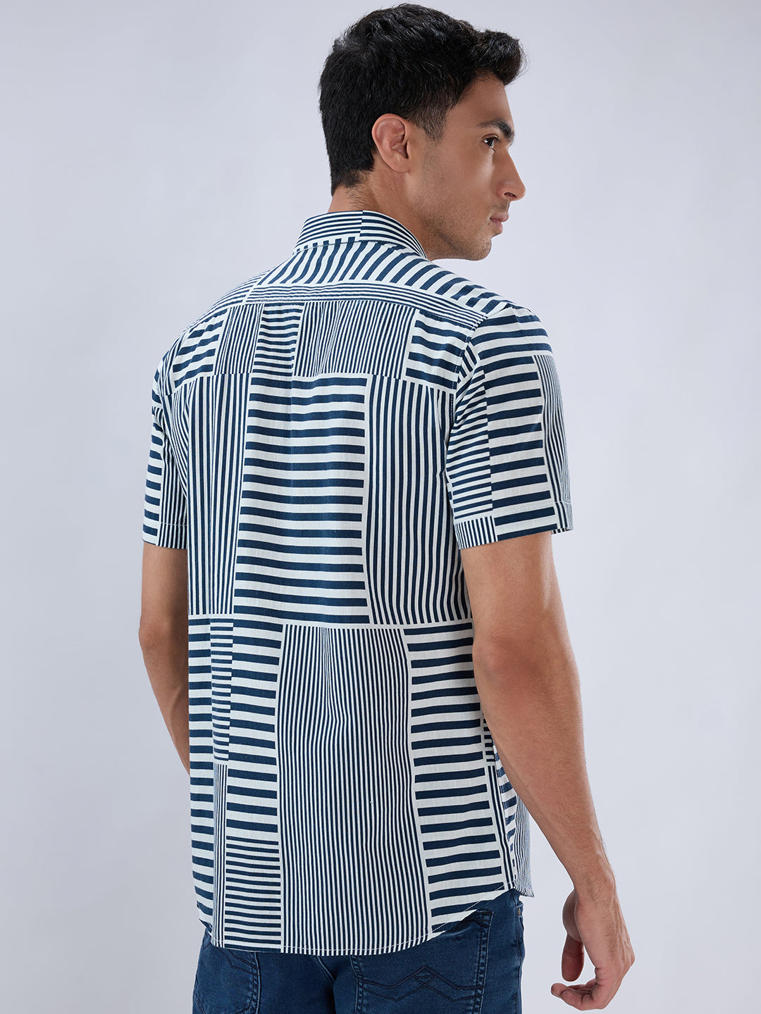 Parx Blue Casual Shirt