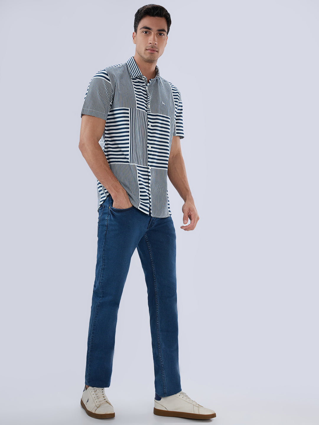 Parx Blue Casual Shirt