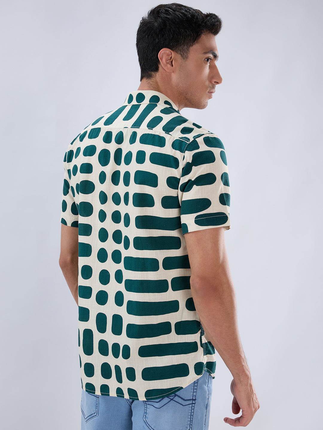 Parx Green Casual Shirt
