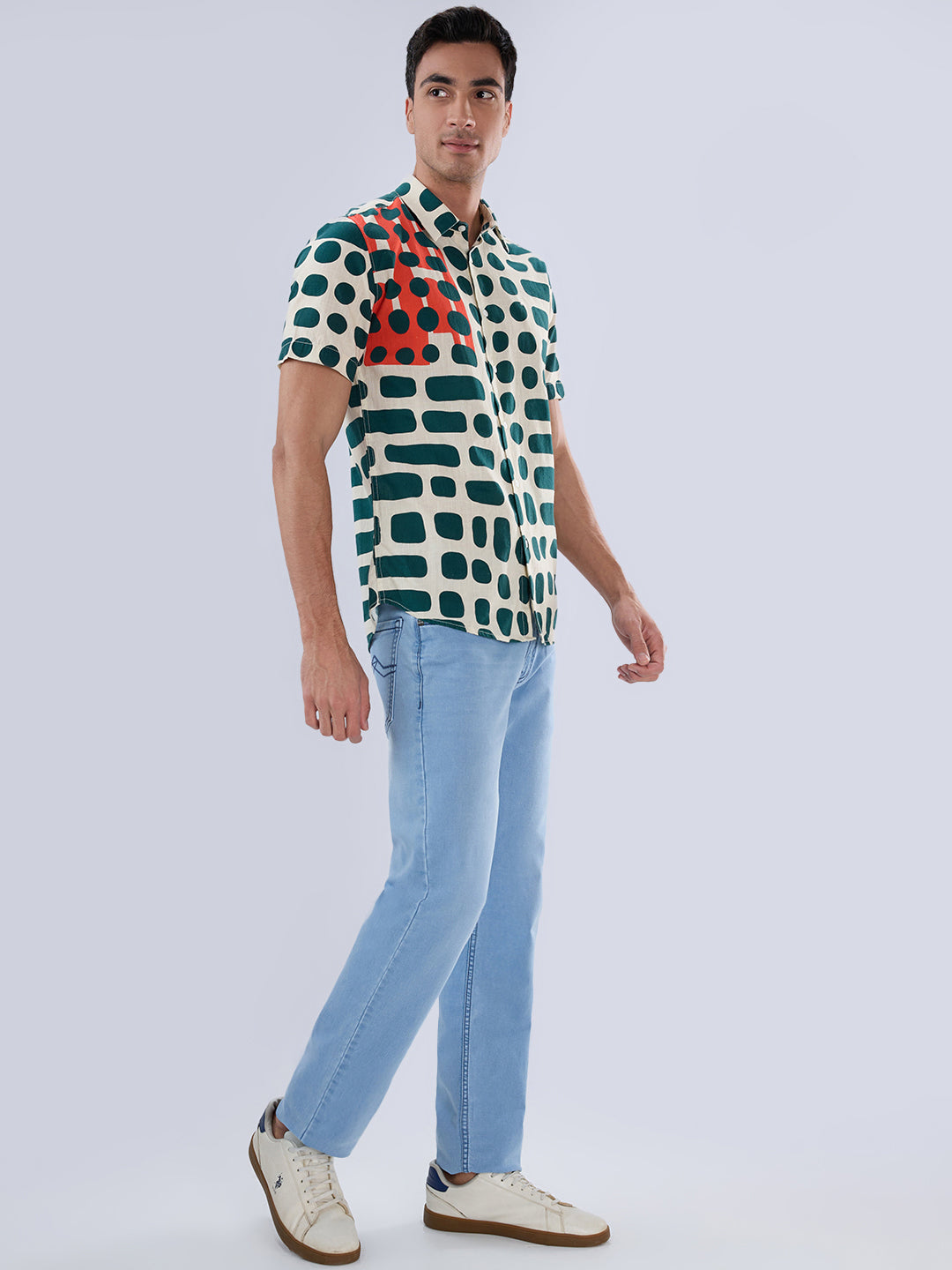 Parx Green Casual Shirt