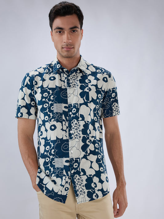 Parx Blue Casual Shirt