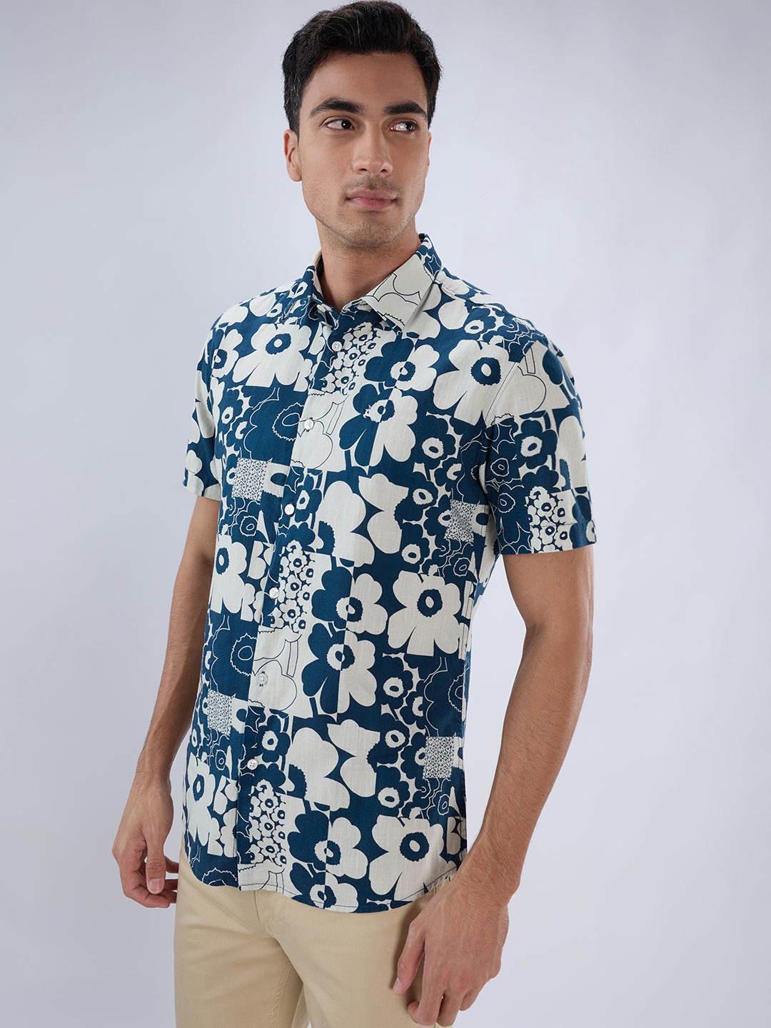 Parx Blue Casual Shirt