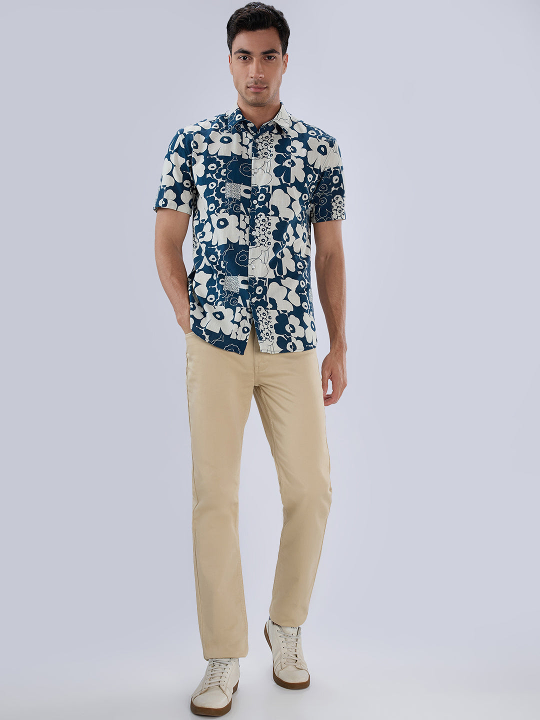 Parx Blue Casual Shirt
