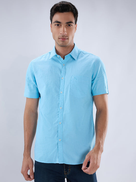 Parx Blue Casual Shirt