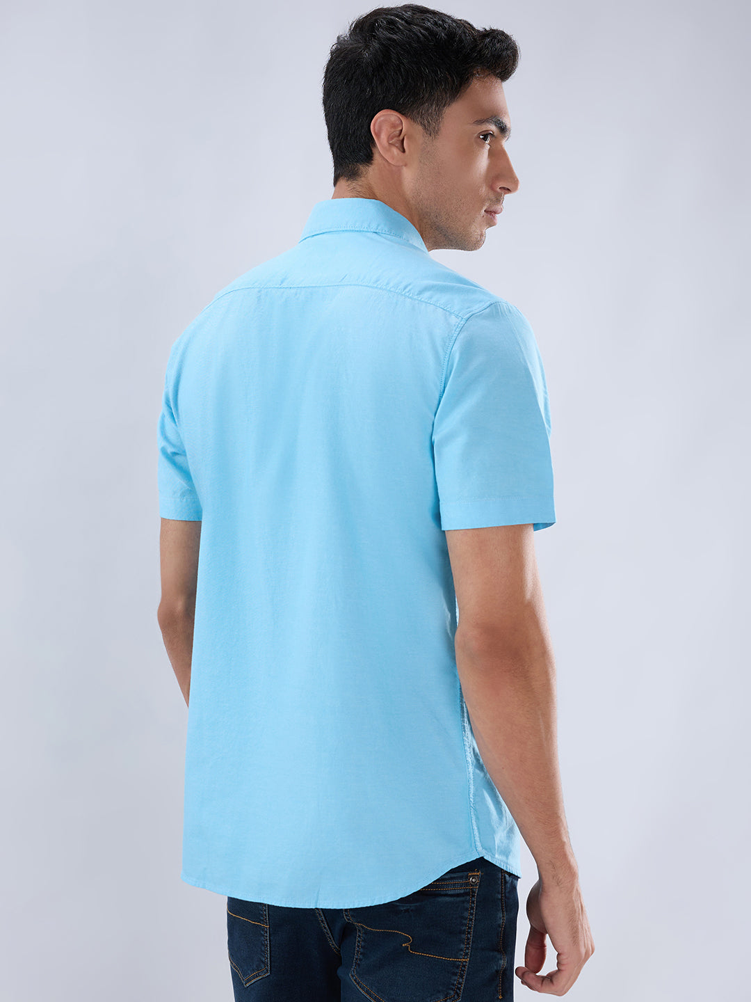 Parx Blue Casual Shirt