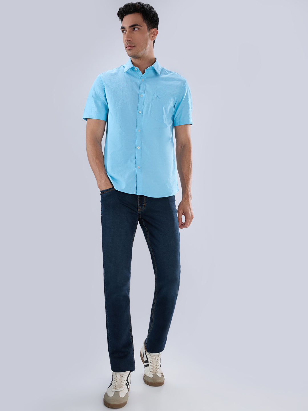 Parx Blue Casual Shirt