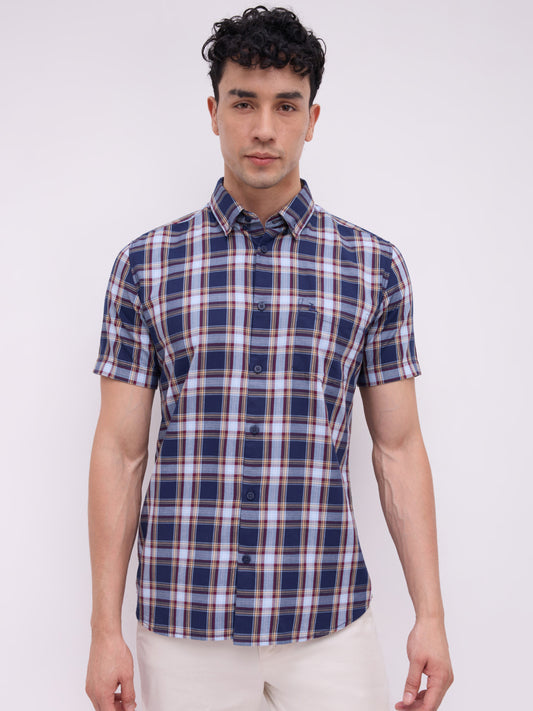 Parx Blue Casual Shirt