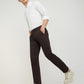 Parx Men Brown Tapered Fit Solid Cotton Spandex Trouser