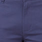 Parx Men Blue Solid Tapered Fit Trouser