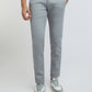 Men Grey Super Slim Fit Solid Cotton Blend Trouser