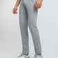 Men Grey Super Slim Fit Solid Cotton Blend Trouser