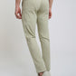 Men Green Low Rise Tapered Fit Solid Cotton Blend Trouser