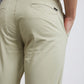 Men Green Low Rise Tapered Fit Solid Cotton Blend Trouser