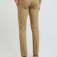 Men Khaki Lrt Fit Piece Dyed Cotton Blend Trouser