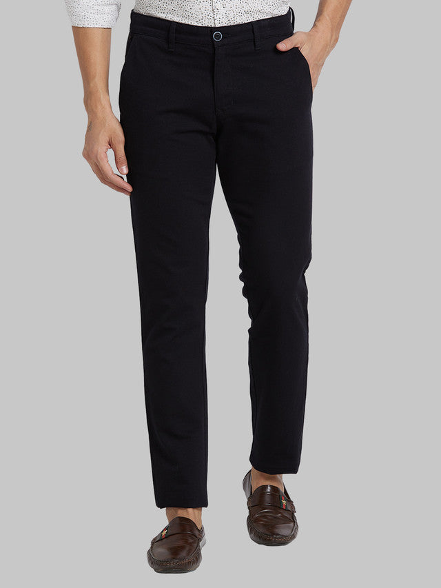 Parx Men Black Solid Tapered Fit Trouser – MyRaymond