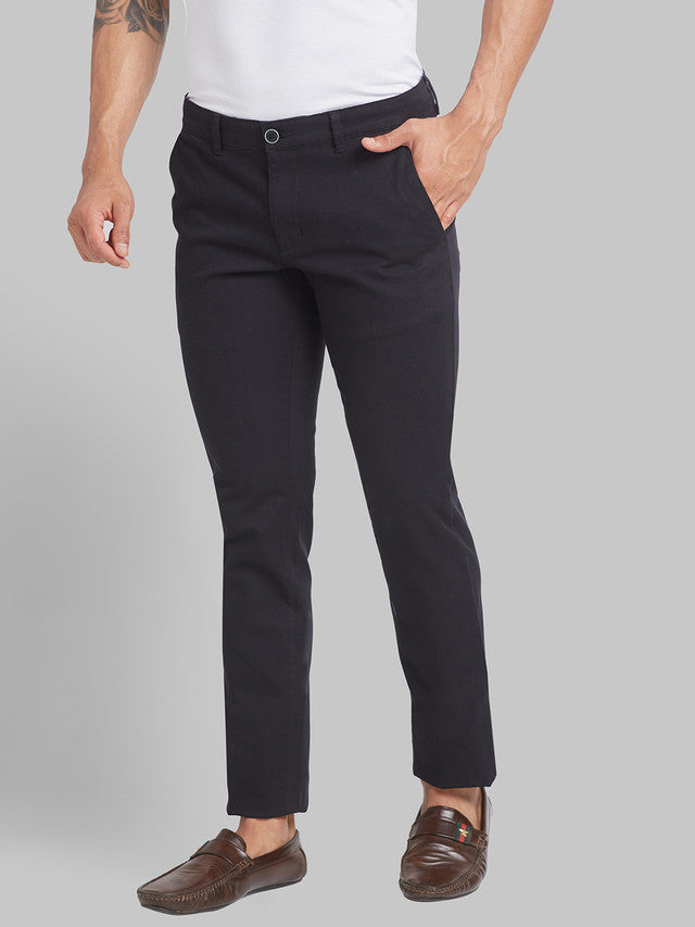 Parx Men Black Solid Tapered Fit Trouser – MyRaymond
