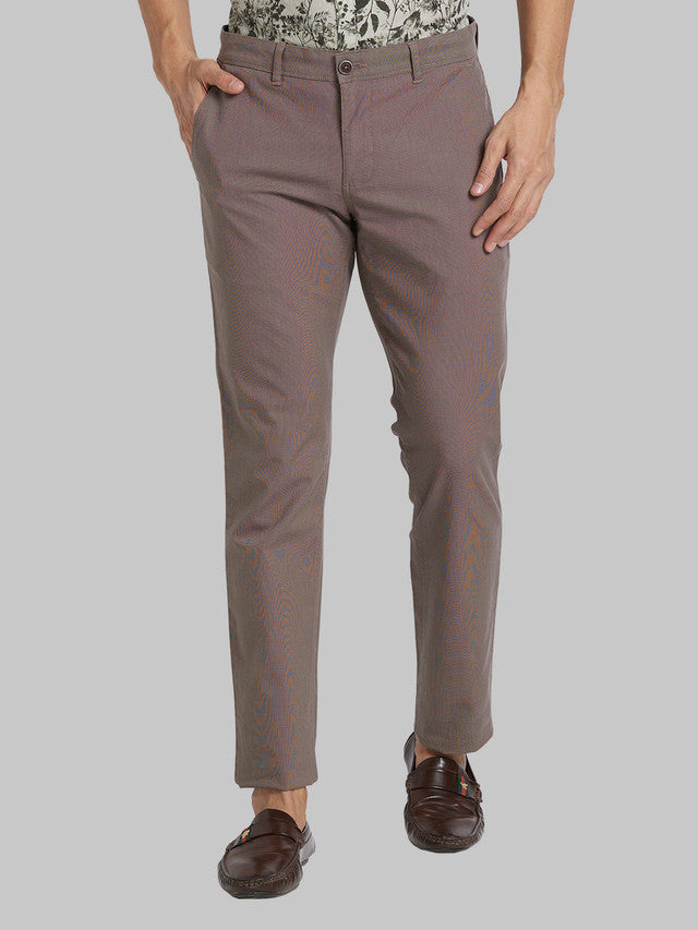 Parx Men Brown Yarn Dyed Tapered Fit Trouser – MyRaymond