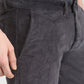 Parx Men Grey Low Rise Tapered Fit Solid Trouser