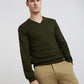 Men Green Solid Acrylic Full Sleeve Sweaters