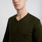 Men Green Solid Acrylic Full Sleeve Sweaters