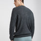 Men Grey Structure Acrylic Full Sleeve Sweaters