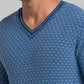 Parx Men Blue Jacquard Acrylic Sweater