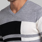 Parx Men Grey Intarsia Acrylic Sweater