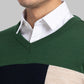 Parx Men Green Intarsia Acrylic Sweater
