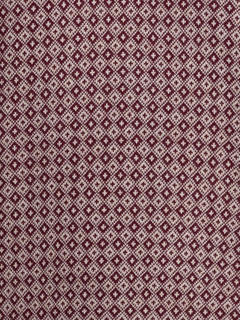 Parx Men Maroon Jacquard Sweater
