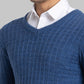 Parx Men Blue Structure Acrylic Sweater