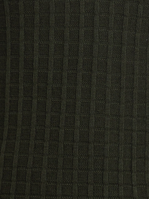 Parx Men Green Structure Acrylic Sweater