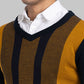 Parx Men Blue Intarsia Acrylic Sweater